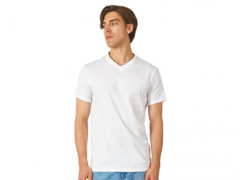 Футболка Heavy Super Club мужская с V-образным вырезом (белый)