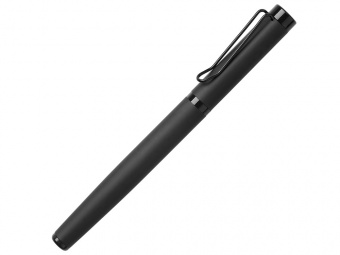 Металлическая ручка роллер Black Lama soft-touch (черный)