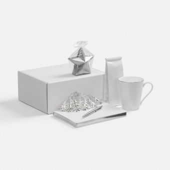 Набор «Планы на счастье», белый с серебристым