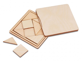 Деревянная головоломка Танграм (натуральный)