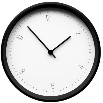 Часы настенные Lyce, белые с черным
