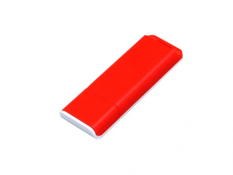 USB 2.0- флешка на 32 Гб с оригинальным двухцветным корпусом (красный, белый)
