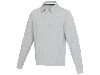 Толстовка-поло Clyde унисекс (серый меланж)