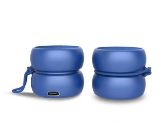 Портативные парные колонки TWS YoYo Stereo (синий)