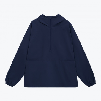 Ветровка (анорак) оверсайз унисекс RISSMAN, темно-синяя, размер M/L