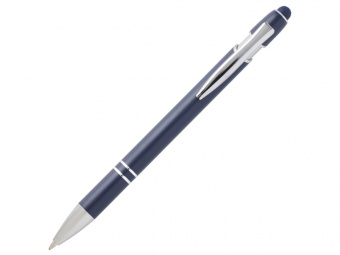 Ручка шариковая с серебристой отделкой Kish (темно-синий)