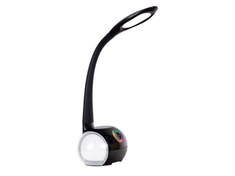 Настольная лампа с беспроводной зарядкой LED Spectra (черный)