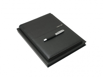 Подарочный набор Holt: папка A4, ручка-роллер (черный)
