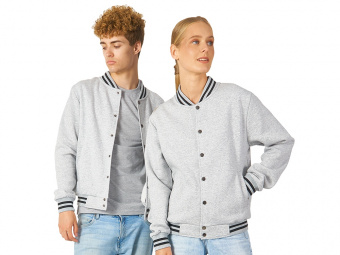 Бомбер Oxford, унисекс (серый меланж)