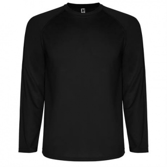 Спортивная футболка MONTECARLO L/S мужская, ЧЕРНЫЙ S