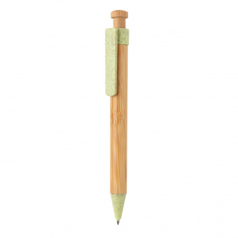 Бамбуковая ручка с клипом из пшеничной соломы