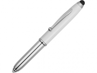 Ручка-стилус шариковая Xenon (серебристый, белый)