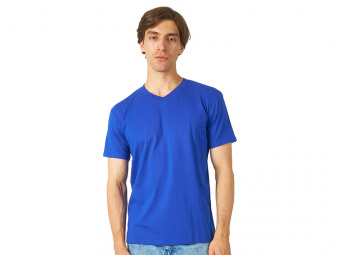Футболка Heavy Super Club мужская с V-образным вырезом (синий классический )