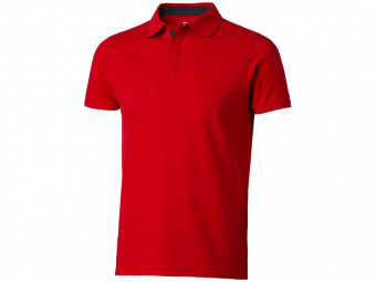 Рубашка поло Hacker мужская (красный, темно-синий)