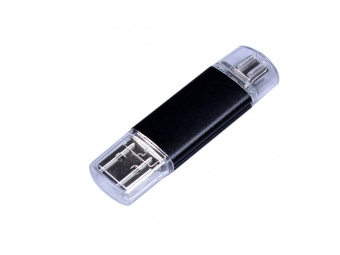 USB 3.0/micro USB/Type-C- флешка на 32 Гб (черный)