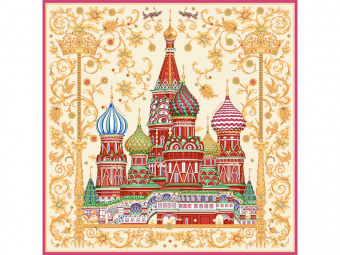 Платок Собор Василия Блаженного (разноцветный)