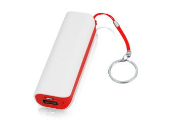 Внешний аккумулятор Basis, 2000 mAh (красный, белый)