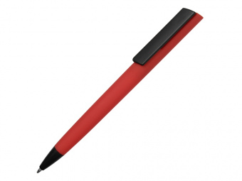 Ручка пластиковая шариковая C1 soft-touch (красный, черный)