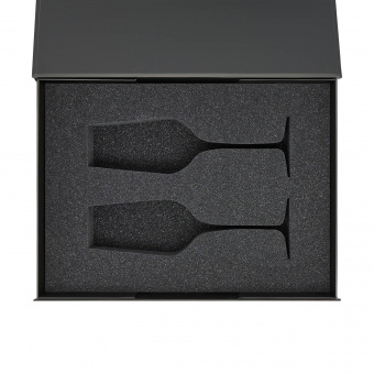 Ложемент под 2 бокала для шампанского (рифленое стекло) в среднюю коробку-трансформер (арт. 695721)