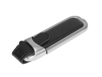 USB 3.0- флешка на 64 Гб с массивным классическим корпусом (черный, серебристый)