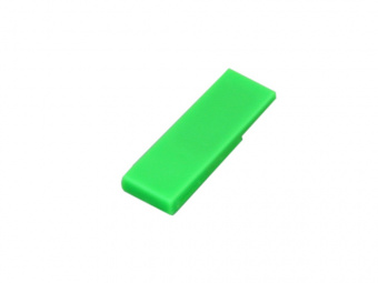 USB 2.0- флешка промо на 64 Гб в виде скрепки (зеленый)