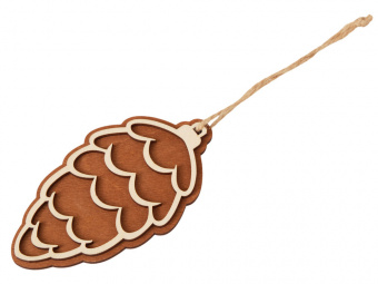 Деревянная подвеска на елку Cedar (коричневый)