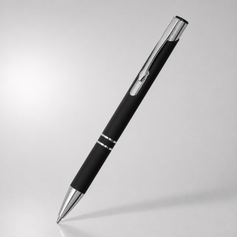 Ручка металлическая шариковая C1 soft-touch (черный)