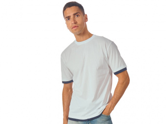 Футболка Rotterdam мужская (жемчужный, темно-синий)