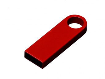 USB 3.0-флешка на 32 Гб с мини чипом и круглым отверстием (красный)