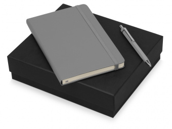 Подарочный набор Moleskine Hemingway с блокнотом А5 и ручкой (серый, серый)