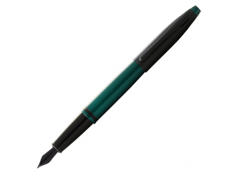 Ручка перьевая Calais Matte Green and Black Lacquer, перо F (зеленый)