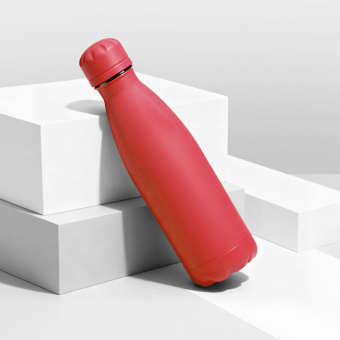 Вакуумная термобутылка Vacuum bottle C1, soft touch, 500 мл (красный)