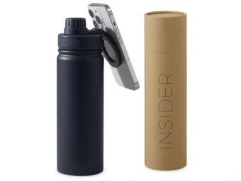 Вакуумная термобутылка с MagSafe-держателем Insider, 600 мл (темно-синий)