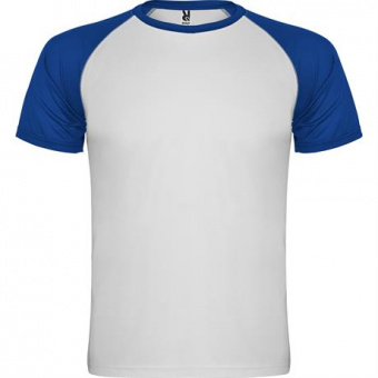 Спортивная футболка INDIANAPOLIS мужская, БЕЛЫЙ/КОРОЛЕВСКИЙ СИНИЙ XL