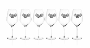 Комплект бокалов для красного вина 6 шт  UVA BLACK в подарочной упаковке