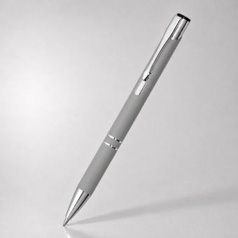 Ручка металлическая шариковая C1 soft-touch (серый)