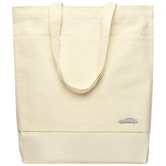 Сумка для покупок JETTA 325 г/м² с шильдом - машина, натуральный