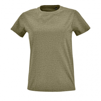 Футболка женская Imperial Fit Women, меланж хаки