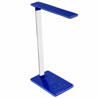 Настольная лампа c беспроводной зарядкой Lumos Ultramarine, синяя