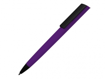 Ручка пластиковая шариковая C1 soft-touch (фиолетовый, черный)