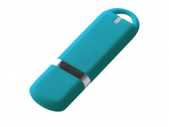 USB 3.0- флешка на 64 Гб, soft-touch (голубой)