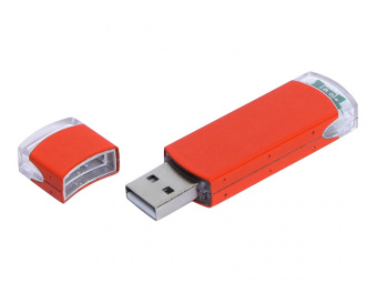 USB-флешка промо на 16 Гб прямоугольной классической формы (оранжевый)
