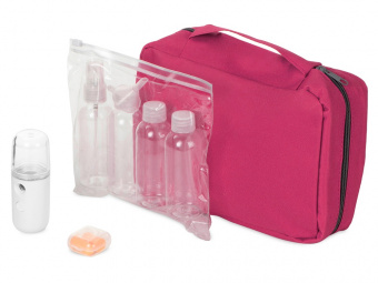 Набор для путешествий Fly away (фуксия, белый)