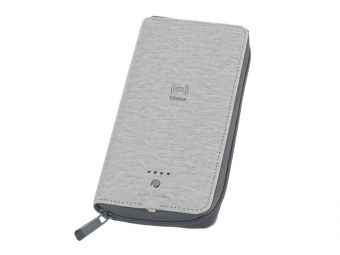 Кошелек с зарядным устройством, 4 000 mAh (серый)