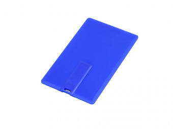USB 2.0- флешка на 32 Гб в виде пластиковой карты (синий)