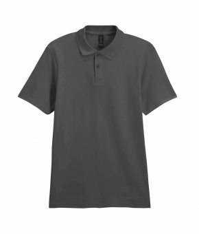 Футболка поло SOFTSTYLE ADULT DOUBLE PIQUE, ГРАФИТОВЫЙ L