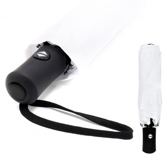 Автоматический противоштормовой зонт Vortex To Go, белый/чёрный