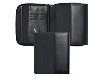Папка для конференции А5 Advance Fabric Dark Grey (черный, темно-серый)