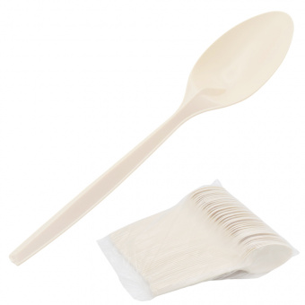 Набор 50 шт ложка из кукурузного крахмала, 7 дюймов (17,5 см)