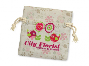 Мешочек подарочный малый с возможностью полноцветной печати (натуральный)